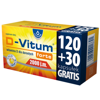 D-Vitum forte 2000 j.m. kapsułki, 150 sztuk (120+30)