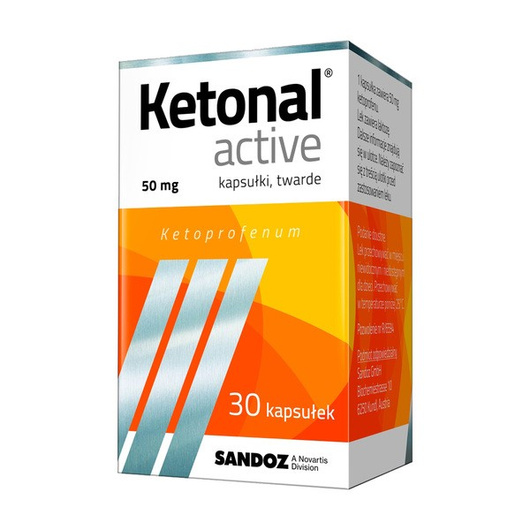 Ketonal Active kapsułki twarde 50 mg, 30 kapsułek
