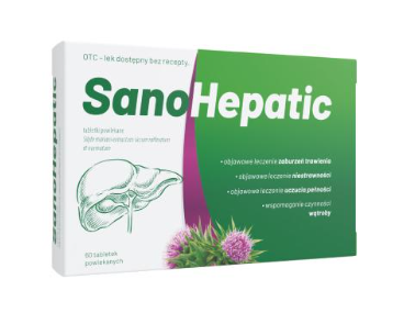 SanoHepatic 70 mg, 60 tabletek powlekanych