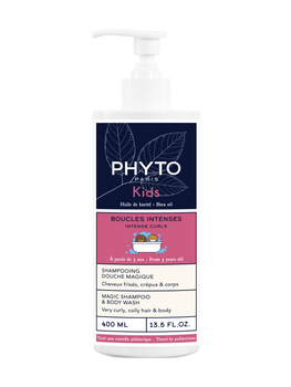 PHYTO Kids Magiczny łagodny szampon do mycia włosów i ciała 2 w 1, 400 ml