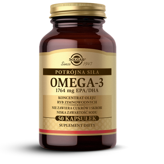 SOLGAR Omega 3 1764 mg EPA i DHA, 50 kapsułek