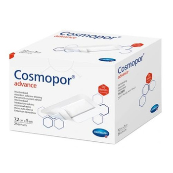 Opatrunek jałowy COSMOPOR ADVANCE 7,2cmx5cm, 25 sztuk