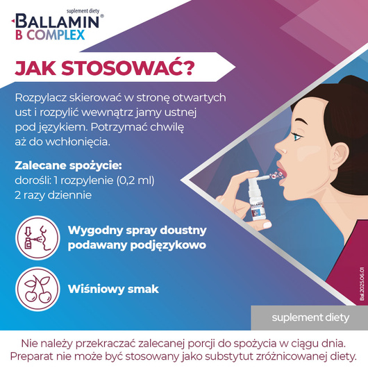 Ballamin B Complex Witamina B1, B6, B12, 15 ml