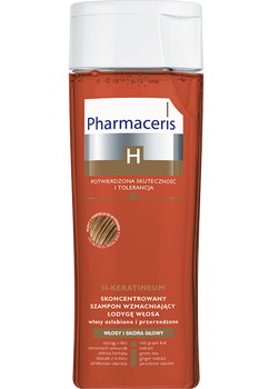 Pharmaceris H H-Keratineum Skoncentrowany szampon wzmacniający łodygę włosa do włosów osłabionych i przerzedzonych, 250 ml