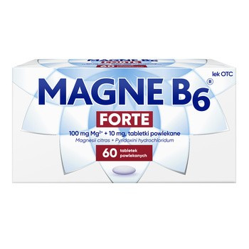 MAGNE-B6 FORTE (100 mg + 10 mg),  60 tabletek powlekanych