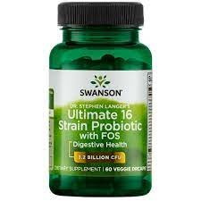 SWANSON Ultimate 16 Strain Probiotic with FOS x 60 kapsułek