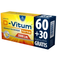 D-Vitum Forte 2000 j.m., kapsułki 90 sztuk (60+30)
