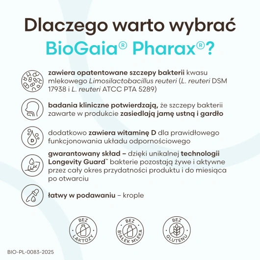 Biogaia Pharax Probiotyk w kropach, 5 ml