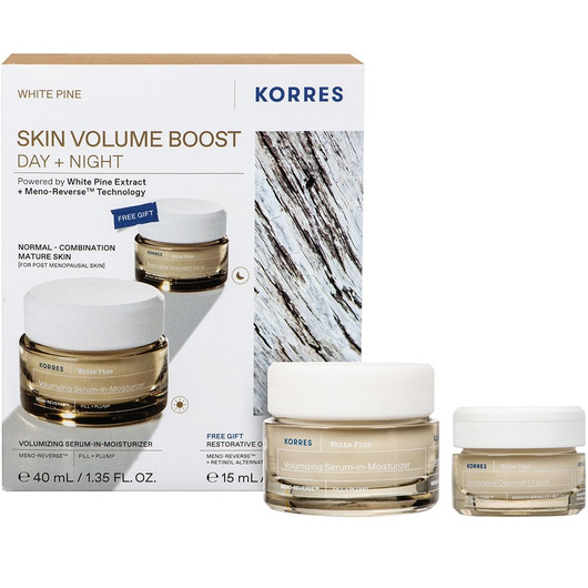 Korres White Pine Zestaw Skin Volume Boost Krem na dzień i na noc
