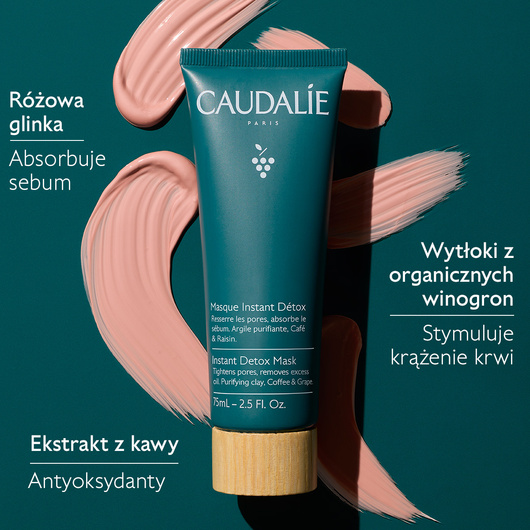 Caudalie Maseczka instant detoksyfikująca, 75ml