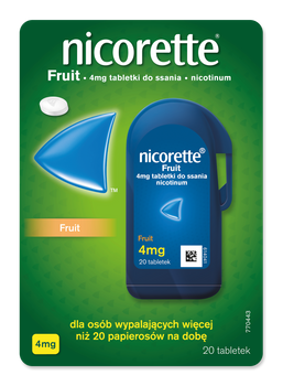 Nicorette Fruit tabletki do ssania 4mg x 20 sztuk