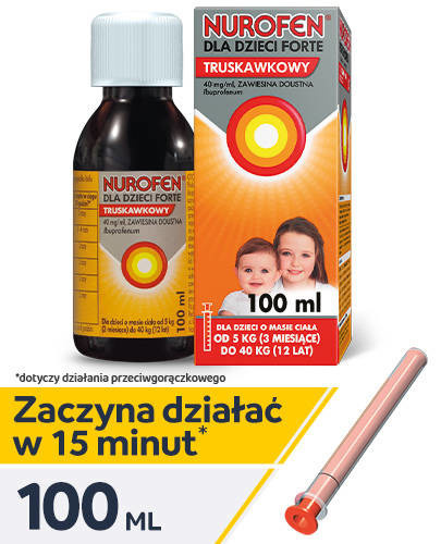 Nurofen dla dzieci Forte zawiesina truskawkowa x 100ml