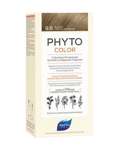 PHYTO COLOR 9.8 Farba do włosów, Bardzo Jasny Beżowy Blond