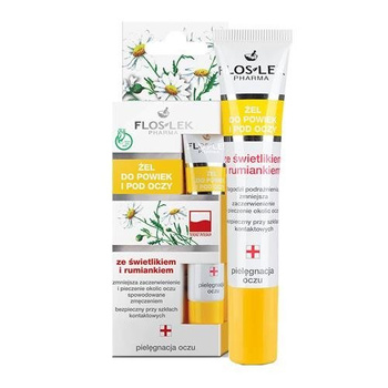 FLOS żel pod oczy i na powieki ze świetlikiem i rumiankiem 15ml