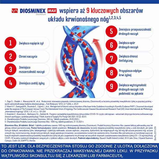 Diosminex MAX 1000 mg, 30 tabletek