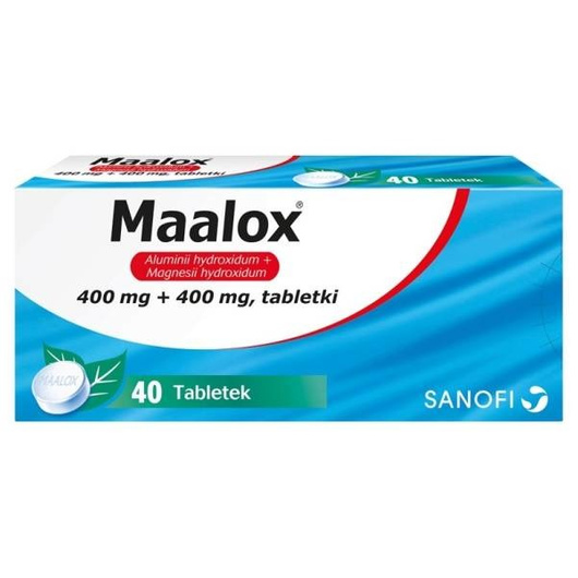 Maalox (400 mg + 400 mg)  40 tabletek do ssania