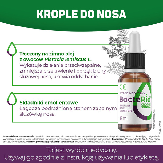 Bacterid Krople do nosa, 15 ml