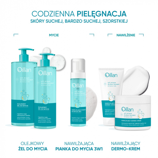Oillan Nawilżający Dermo-krem, 200 ml