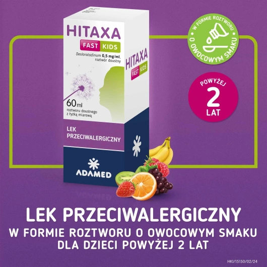 Hitaxa Fast Kids 0,5mg/ml, płyn doustny, 60 ml