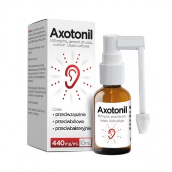 Axotonil aerozol do uszu, roztwór 0,44g/ml x 10ml