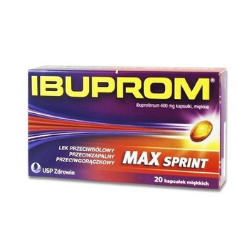 IBUPROM MAX SPRINT 400 mg x 20 kapsułek miękkich