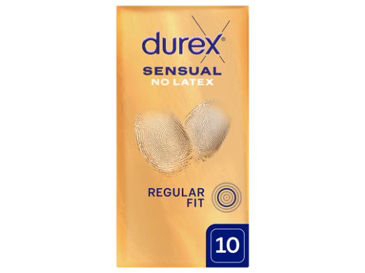 Durex Sensual No Latex Prezerwatywy, 10 sztuk