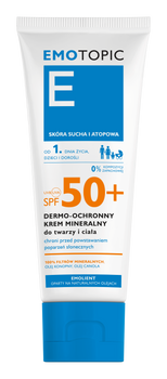 Emotopic Dermo-ochronny krem mineralny SPF 50+ do twarzy i ciała, 75 ml