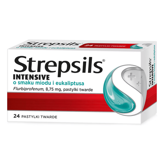 Strepsils Intensive Smak miód i eukaliptus 8,75 mg, 24 pastylek do ssania