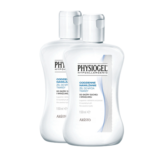 Physiogel Codzienne Nawilżenie Dwupak Delikatny żel do mycia twarzy, 2 x 150 ml