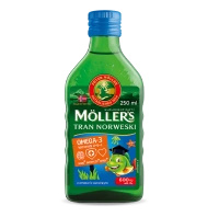 Möller’s Tran Norweski o smaku owocowym, 250 ml