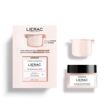 Lierac Arkéskin Zestaw Krem na dzień w okresie menopauzy + Refill, 50 + 50 ml