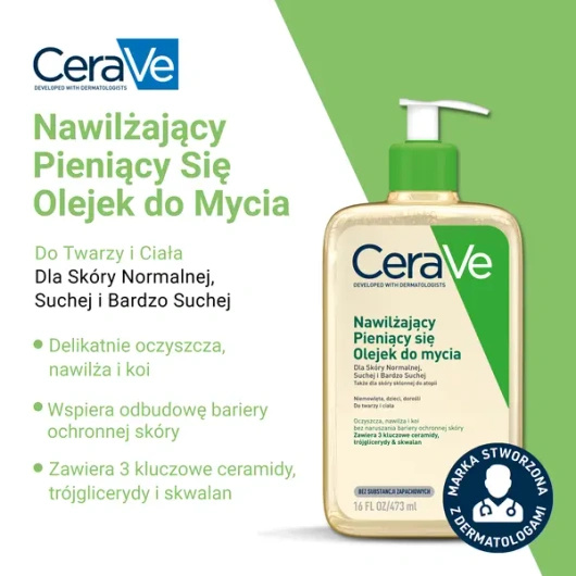 CeraVe Nawilżający Olejek do mycia, 473ml