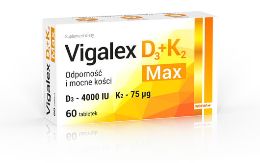 Vigalex D3 + K2 Max, 60 tabletek