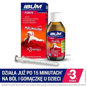 IBUM FORTE zawiesina o smaku malinowym 100 g