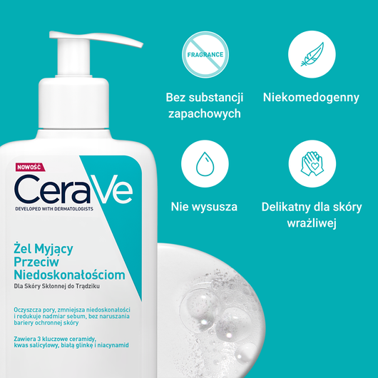 CeraVe Żel myjący przeciw niedoskonałościom, 236ml