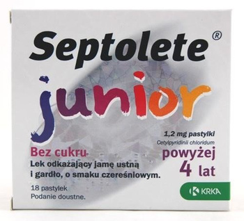 SEPTOLETE JUNIOR czereśniowy x 18  pastylek