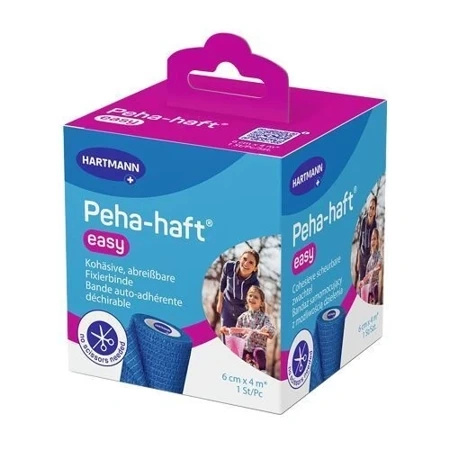 Peha-Haft EASY Bandaż niebieski 6cmx4m x 1 sztuka 