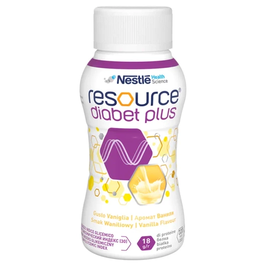 Resource® Diabet Plus Smak waniliowy, 4 x 200 ml