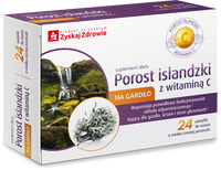 POROST ISLANDZKI z witaminą C Zyskaj Zdrowie, 24 pastylki do ssania