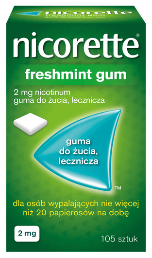 Nicorette Freshmint GUM 2mg x 105 gum do żucia 