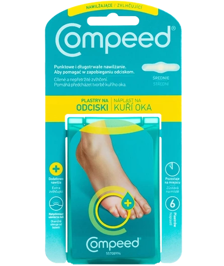 Plastry na odciski Compeed, nawilżające, 6 sztuk