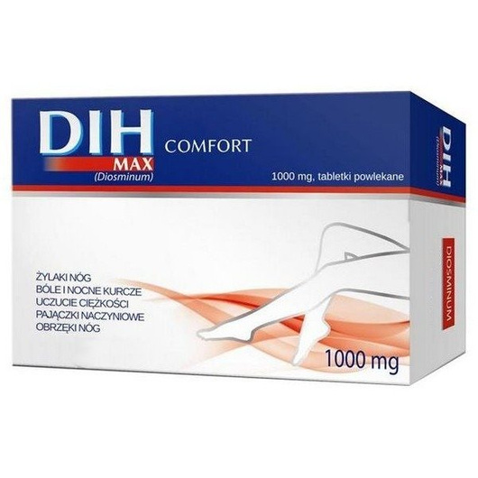 DIH MAX COMFORT 1000 mg x 60 tabletek powlekanych