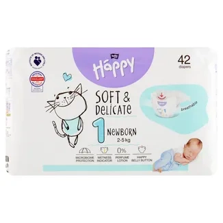 Bella Baby Happy Pieluszki Newborn 2-5kg, 42 szt.