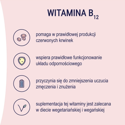 NATURELL Witamina B12 Forte, 60 tabletek do ssania