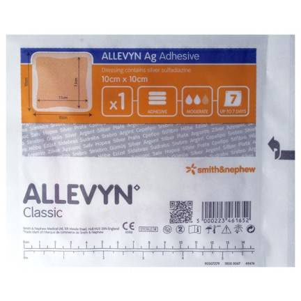Opatrunek specjalistyczny ALLEVYN AG ADHESIVE 10x1 sztuka