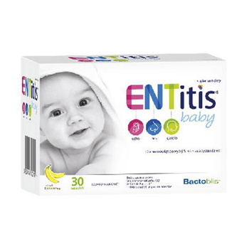 ENTitis Baby smak bananowy proszek, 30 saszetek