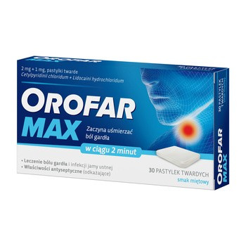 OROFAR MAX x 20 pastylek do ssania