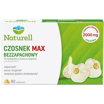 NATURELL CZOSNEK MAX BEZZAPACHOWY, 90 kapsułek