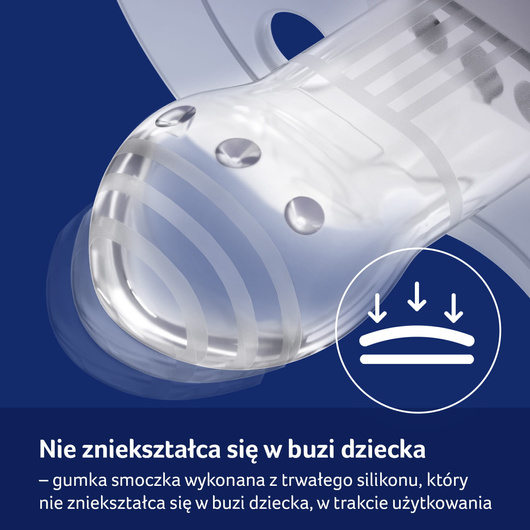 LOVI Night&Day Hedgehog Silikonowy Dynamiczny 6-18m, 2 sztuki