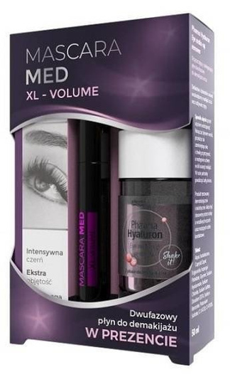 MASCARA MED XL-VOLUME 6ml + Dwufazowy płyn do demakijażu 50ml